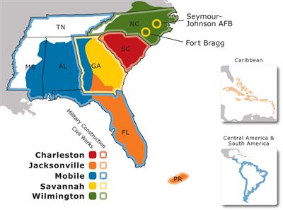 South Atlantic Division Boundary Map